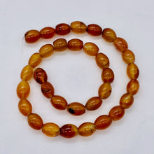 Load image into Gallery viewer, Natural Carnelian Agate 12x9mm Oval Bead Strand 109355