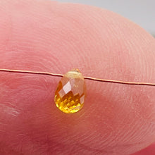 Load image into Gallery viewer, 1 Yellow Sapphire Faceted Briolette Bead (.45 to .52cts) 9667Af