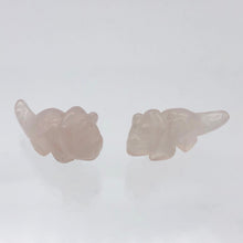 Load image into Gallery viewer, Dinosaur 2 Carved Rose Quartz Triceratops Beads | 22x12x7.5mm | Pink - PremiumBead Primary Image 1
