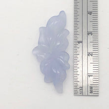 Load image into Gallery viewer, 15cts Exquisitely Hand Carved Blue Chalcedony Flower Pendant Bead| 1 1/2" Long |