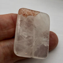 Load image into Gallery viewer, Quartz Orange and Clear Rectangular Pendant Bead | 40x30x6mm |