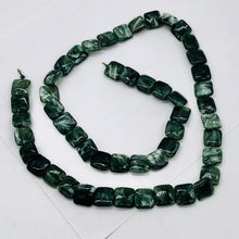 Load image into Gallery viewer, Siberia Russian Seraphinite 8x8mm Square Bead Strand 109389