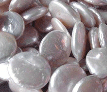 Load image into Gallery viewer, 1 Warm Platinum 13.5mm Coin Pearl 004774 - PremiumBead Primary Image 1