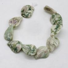 Load image into Gallery viewer, Hand Carved Harmony Stone Leaf Bead Strand 110165