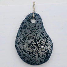 Load image into Gallery viewer, Meteorite Carved Sterling Silver Pendant | 1 Pendant | Black | 2 1/2" Long |