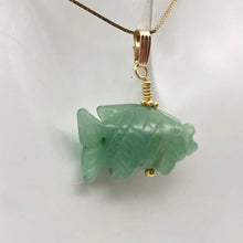 Load image into Gallery viewer, Aventurine Koi Fish Pendant Necklace|Semi Precious Stone Jewelry|14k Pendant - PremiumBead Alternate Image 9