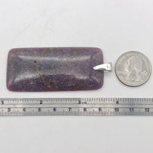 Load image into Gallery viewer, Natural Purple Lepidolite Large Rectangular Sterling Silver Pendant | 2 3/4" | - PremiumBead Alternate Image 9