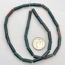 Load image into Gallery viewer, Divine Bloodstone Agate Tube Bead Strand 109547