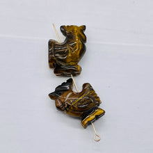 Load image into Gallery viewer, Cock A Doodle Doo Carved Tigereye Rooster Beads