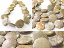 Load image into Gallery viewer, 1 Rare Fossilized Coral 30mm Coin Pendant Bead 9152 - PremiumBead Alternate Image 4