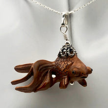 Load image into Gallery viewer, Carved & Signed Pisces Koi Fish Boxwood Ojime/Netsuke Pendant - PremiumBead Alternate Image 9