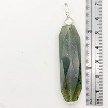 Load image into Gallery viewer, Green Isles Jade Faceted Art Cut Sterling Silver Pendant | 2 1/2 Inch Long |