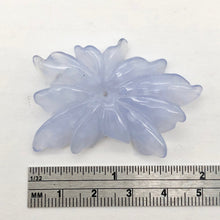 Load image into Gallery viewer, 88cts Exquistely Hand Carved Blue Chalcedony Flower Bead 009858P - PremiumBead Alternate Image 4