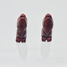 Load image into Gallery viewer, New Moon 2 Carved Red Jasper Wolf Coyote Beads | 21x11x8mm | Red - PremiumBead Alternate Image 3