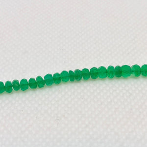 3 Natural Emerald 3x2mm to 4x3.4mm Faceted Roundel Beads 10715B - PremiumBead Alternate Image 2