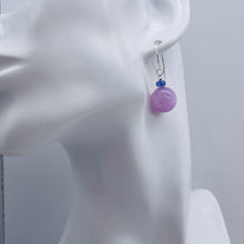 Load image into Gallery viewer, Kunzite Tanzanite Sterling Silver Drop Earrings | 1 1/4" | Lavender Blue |