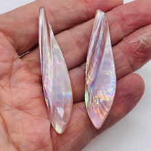 Load image into Gallery viewer, Pink Mussel Shell Designer Blade Cut Pendant Bead 4423A