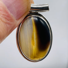 Load image into Gallery viewer, Rare Agate & Sterling Silver Pendant 005857