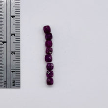 Load image into Gallery viewer, Ruby Faceted 5.5tcw Parcel Cube Beads | 4.5mm | Red | 8 Beads |