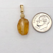 Load image into Gallery viewer, Topaz Precious Faceted Crystal Drop 14K Gold Filled Pendant | 1" Long | Orange |