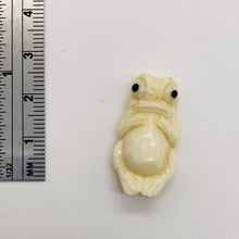 Load image into Gallery viewer, Frog Meditating Pendant Bead | 28x15x8mm | White | 1 Bead |