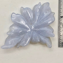 Load image into Gallery viewer, 40.7cts Hand Carved Blue Chalcedony Flower Bead | 51x36x4mm |