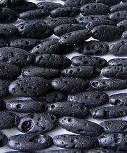 Load image into Gallery viewer, 3 Dawn of Creation Lava 25x12mm Oval Beads 8719 - PremiumBead Alternate Image 2