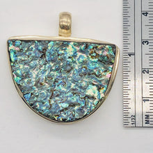 Load image into Gallery viewer, Abalone Shell Sterling Silver Drop Pendant | 1 3/8" Long | Blue/Silver | 1 Pendant