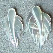 Load image into Gallery viewer, 2 White Mother of Pearls Shell Leaf Pendant Beads 4326C - PremiumBead Primary Image 1