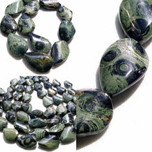 Load image into Gallery viewer, Green Kambaba Jasper Focal Teardrop Bead Strand 108901 - PremiumBead Alternate Image 4