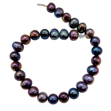 Load image into Gallery viewer, Premium Rainbow Peacock 8x7mm FW Pearl 8 inch Strand 002271HS