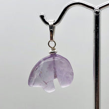 Load image into Gallery viewer, Amethyst Sterling Silver Zuni Bear Drop Pendant | 1" Long | Purple |