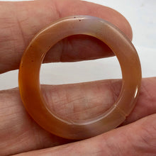 Load image into Gallery viewer, Carnelian Agate Picture Frame Bead | 37x3.5mm | Orange | 23mm opening