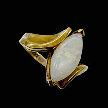 Load image into Gallery viewer, Opal Marquise Cut 10K Gold Ring | 5.5 | Red Green Fire | 1 Ring |