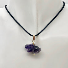 Load image into Gallery viewer, Amethyst Bunny Rabbit Pendant Necklace|Semi Precious Stone Jewelry|14k Pendant - PremiumBead Alternate Image 4