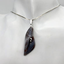 Load image into Gallery viewer, Lily! Fancy Jasper Carved Flower Sterling Silver Pendant | 2" Long | Purple |