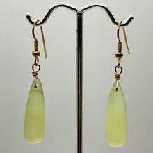 Load image into Gallery viewer, Serpentine, Smooth Briolette Mint Green 14K Gold Filled pendant! | 28x9mm |