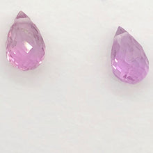Load image into Gallery viewer, Pair Precious Pink Sapphire Briolette Beads | .90cts | 2 Beads |
