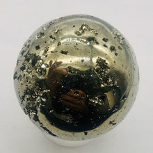 Load image into Gallery viewer, Pyrite Scry Crystal Round | Golden | 1 Sphere | | 45mm | 219g |