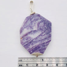 Load image into Gallery viewer, Purple Flower Sodalite Sterling Silver Pendant | Purple/White | 2 1/4" Long |