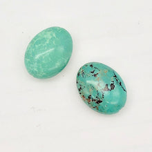 Load image into Gallery viewer, 1 Natural Turquoise 16x12mm Oval Pendant Bead 4525