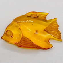 Load image into Gallery viewer, Amber carved Fish Worry-Stone | 39x25x7 mm | Orange | 1 Figurine