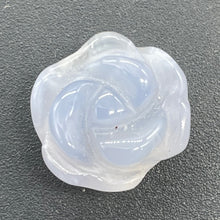 Load image into Gallery viewer, Hand Carved 1 Blue Lace Agate Rose Flower Bead 10213