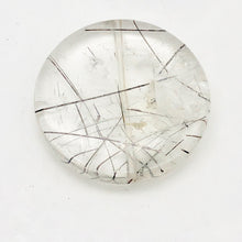 Load image into Gallery viewer, Tourmalated Clear Quartz Disc Pendant Bead | 30mm | 1 Bead |