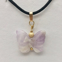 Load image into Gallery viewer, Flutter Carved Light Purple Amethyst Butterfly 14K Gold Filled Pendant 509256AMG - PremiumBead Alternate Image 5