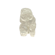 Load image into Gallery viewer, Adorable 2 Carved Quartz Monkey Beads | 20.5x12x11mm | Clear