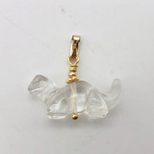 Load image into Gallery viewer, Diplodocus Dinosaur Quartz 14K Gold Filled Pendant 509259QZG - PremiumBead Alternate Image 9