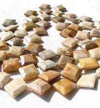 Load image into Gallery viewer, 2 Designer Fossilized Coral Unique Square Beads 008933 - PremiumBead Primary Image 1