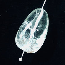 Load image into Gallery viewer, Lodalite Quartz Oval Pendant Bead | 28x18x12 mm | Clear Included | 1 Bead |