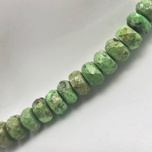 Load image into Gallery viewer, Natural Gaspeite Faceted Roundel Beads | 7x5mm to 7x3mm Green| Roundel | 2 Bds|